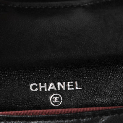 Chanel Lambskin Quilted Flap Card Holder Wallet Black 5 of 9