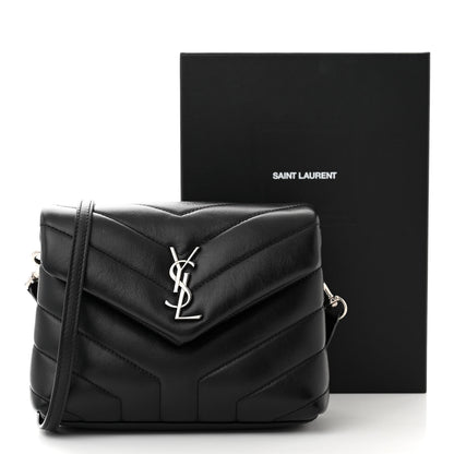 Saint Laurent Calfskin Y Quilted Monogram Toy Loulou Crossbody Bag Black 12 of 12