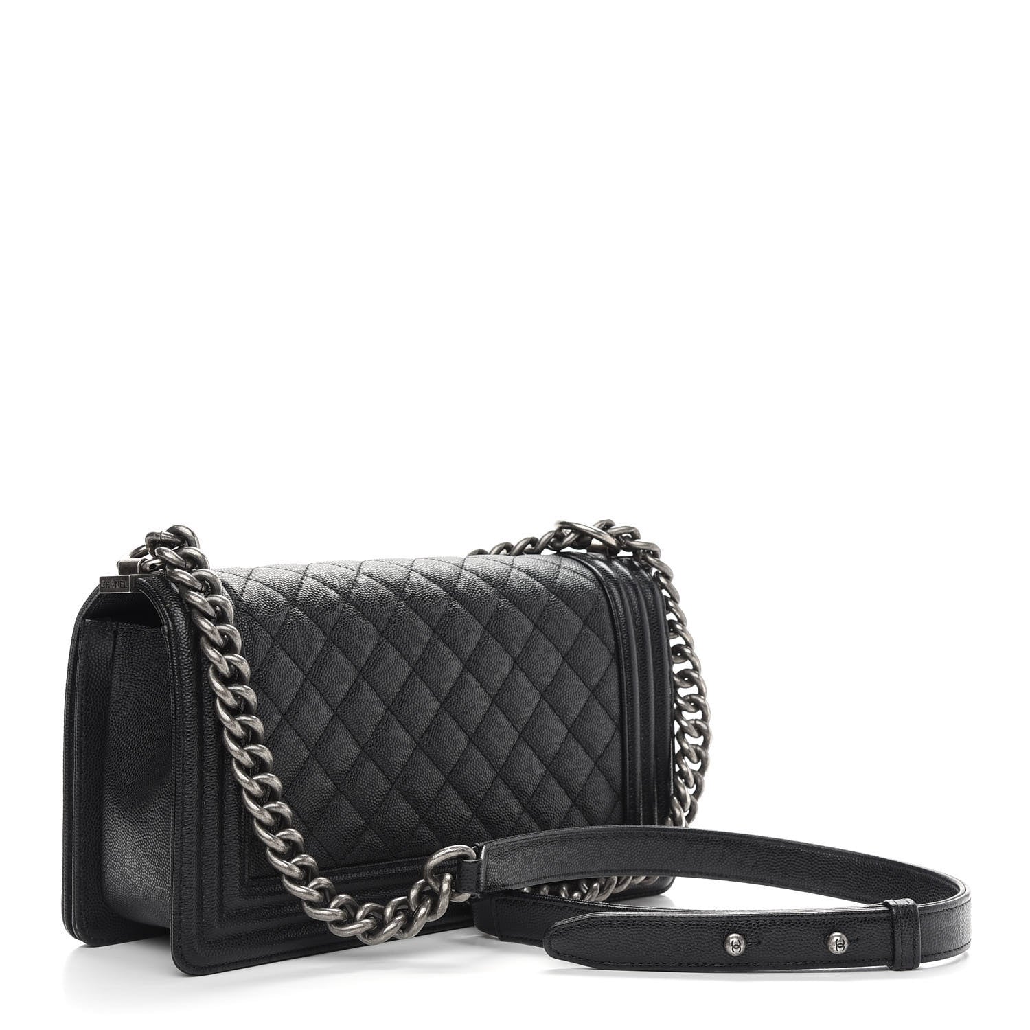 Chanel Caviar Quilted Medium Boy Flap Black 3 of 10
