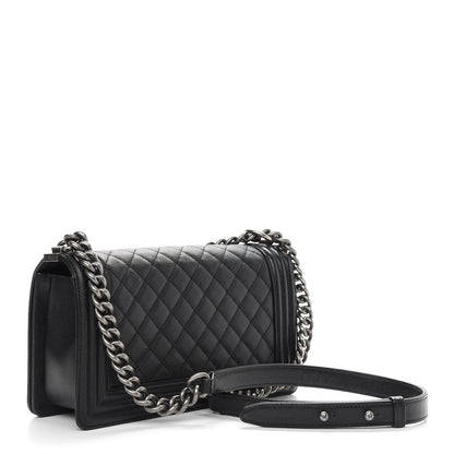 Chanel Caviar Quilted Medium Boy Flap Black 3 of 10