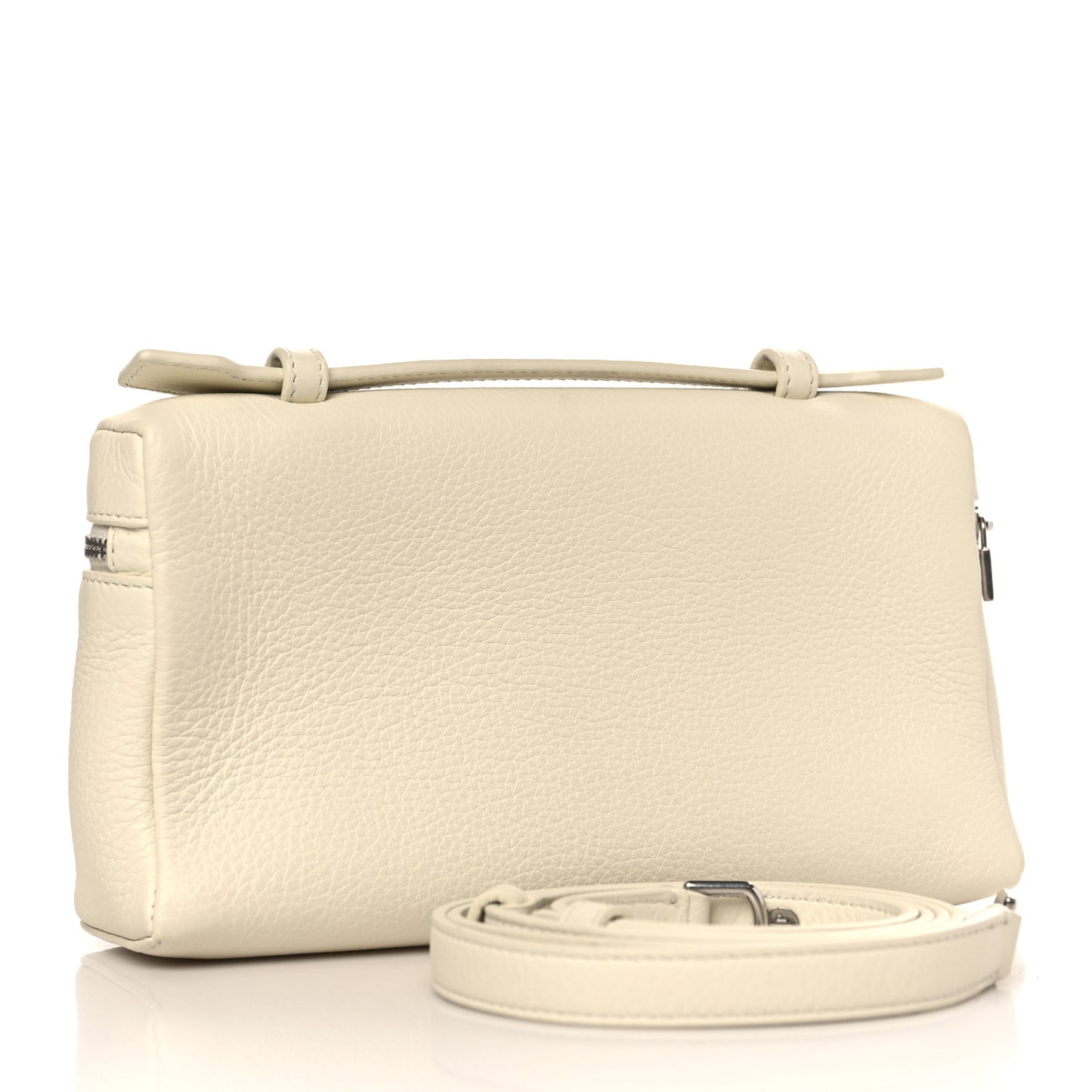 Grained Calfskin L19 Extra Pocket Pouch Whisper White