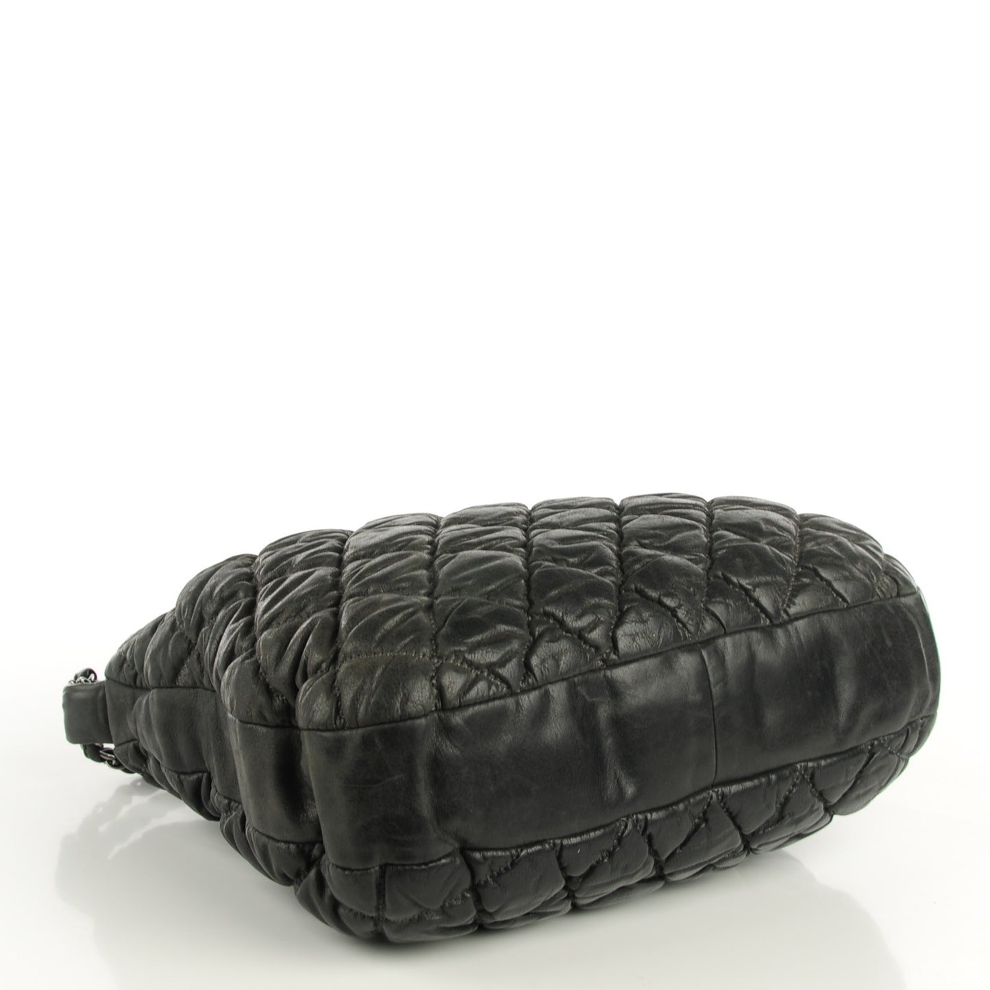 Calfskin Bubble Quilt Hobo Grey