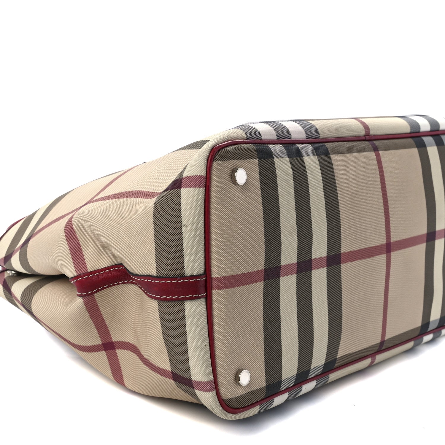 Burberry House Check Buckle Tote Red 10 of 13