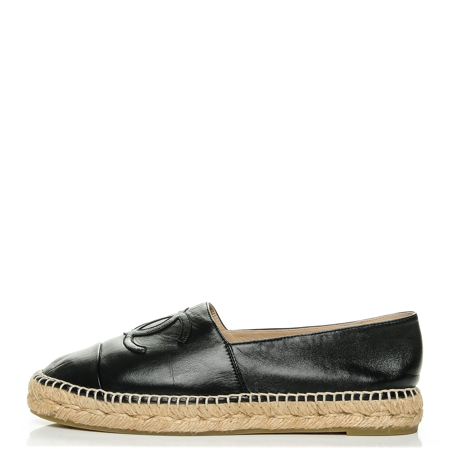 Chanel Lambskin CC Espadrilles 40 Black 1 of 10
