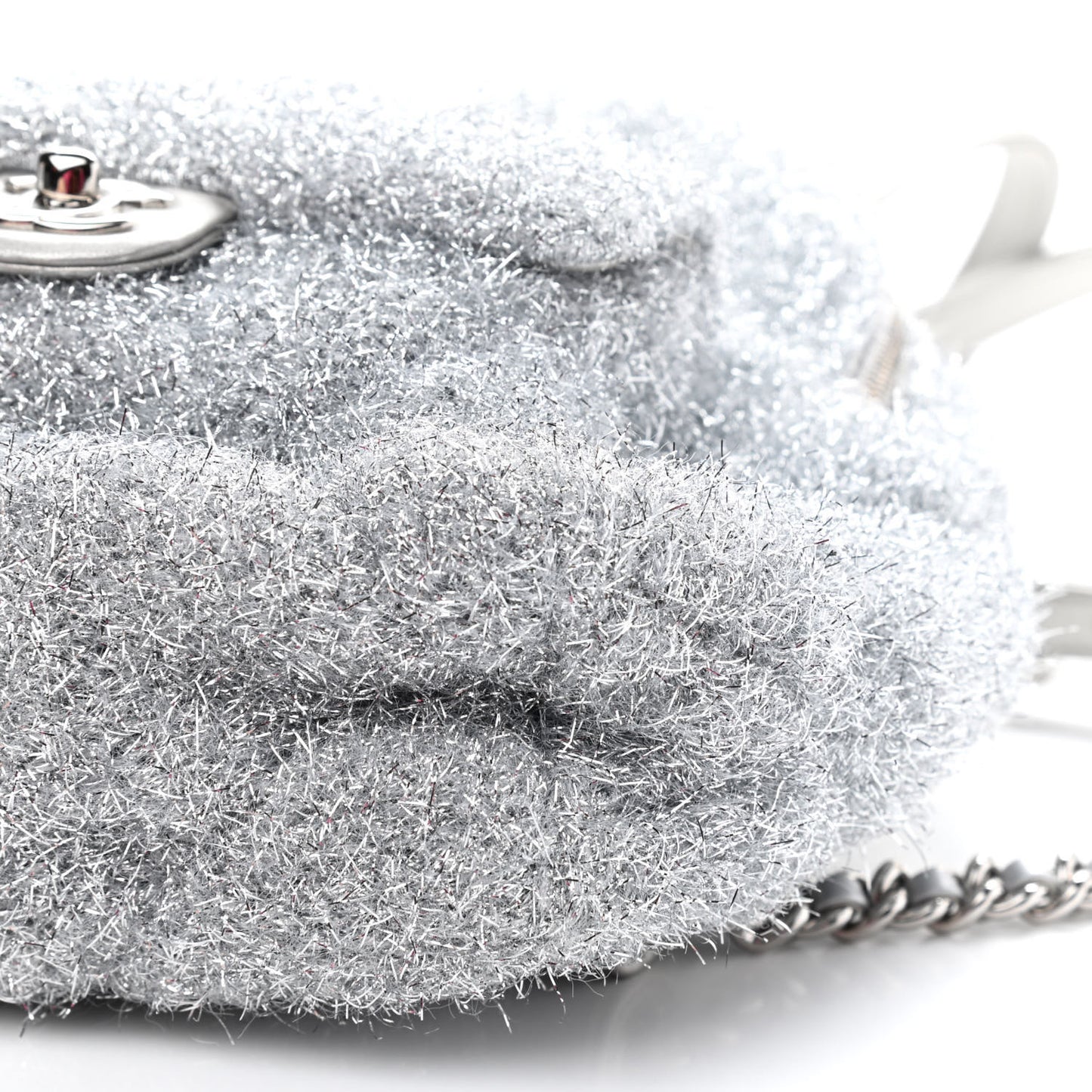 Lurex Knit Mini Pluto Glitter Backpack Grey
