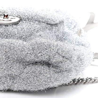 Chanel Lurex Knit Mini Pluto Glitter Backpack Grey 6 of 9