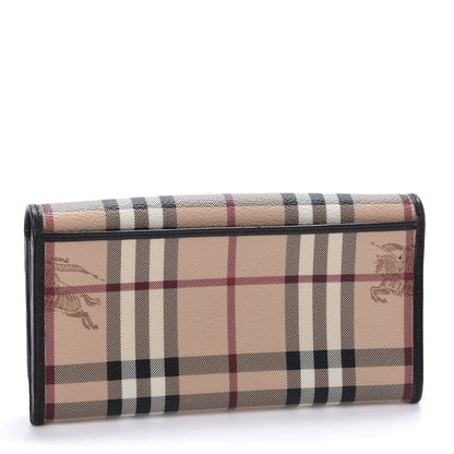 Burberry Haymarket Check Penrose Continental Wallet Chocolate 3 of 9
