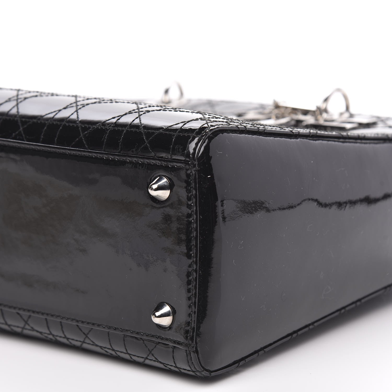 Christian Dior Patent Cannage Stitched Large Lady Dior Black 9 of 9