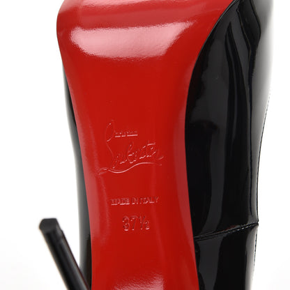 Christian Louboutin Patent New Very Prive 120 Pumps 37.5 Black Red 6 of 8