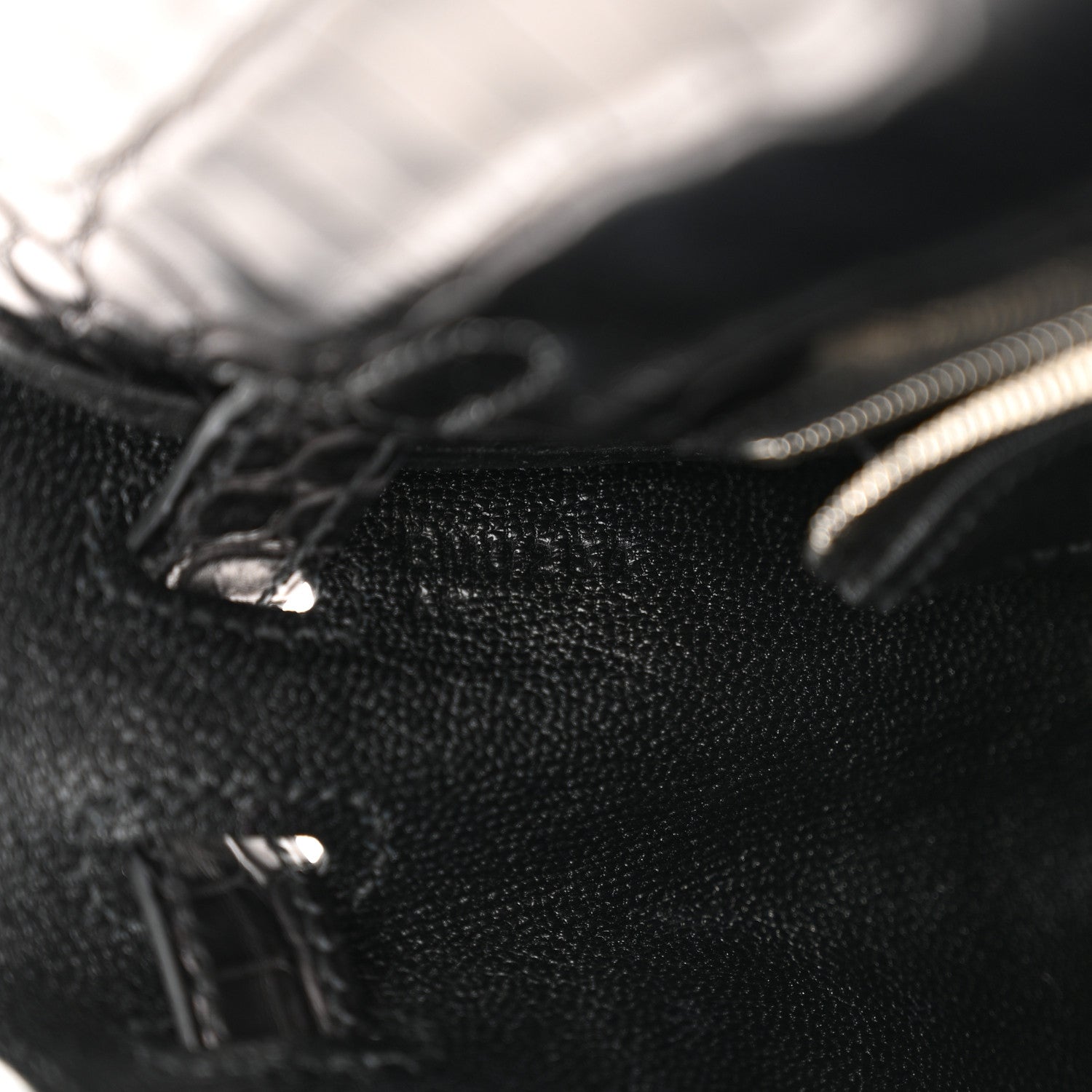 Hermes Matte Alligator Kelly Retourne 25 Black 7 of 15