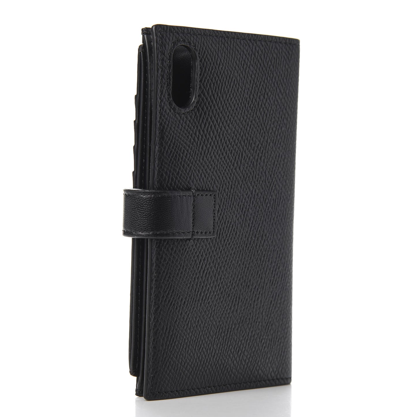 Grained Calfskin XS/S iPhone Folio Black