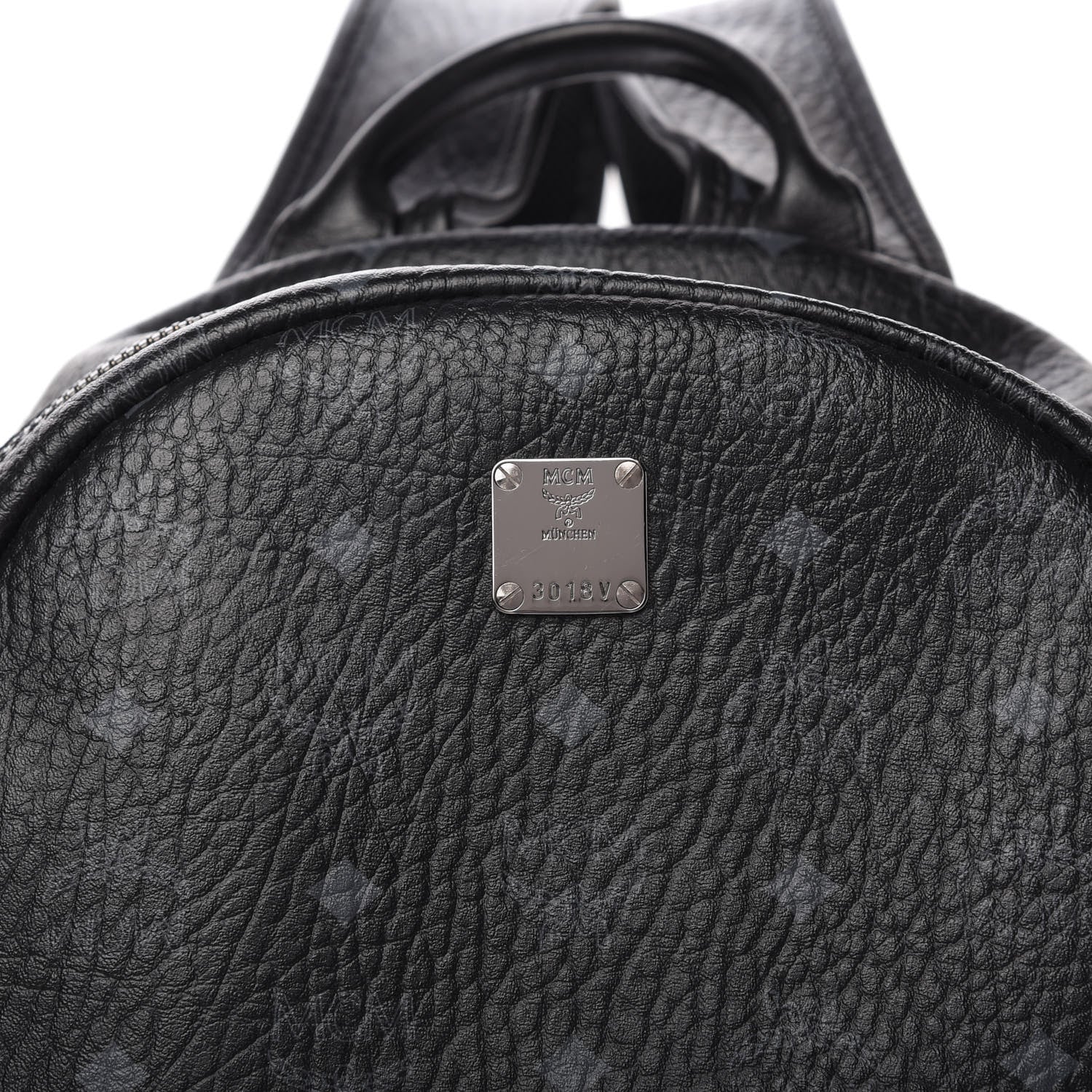 MCM Visetos Medium Stark Backpack Black 9 of 9