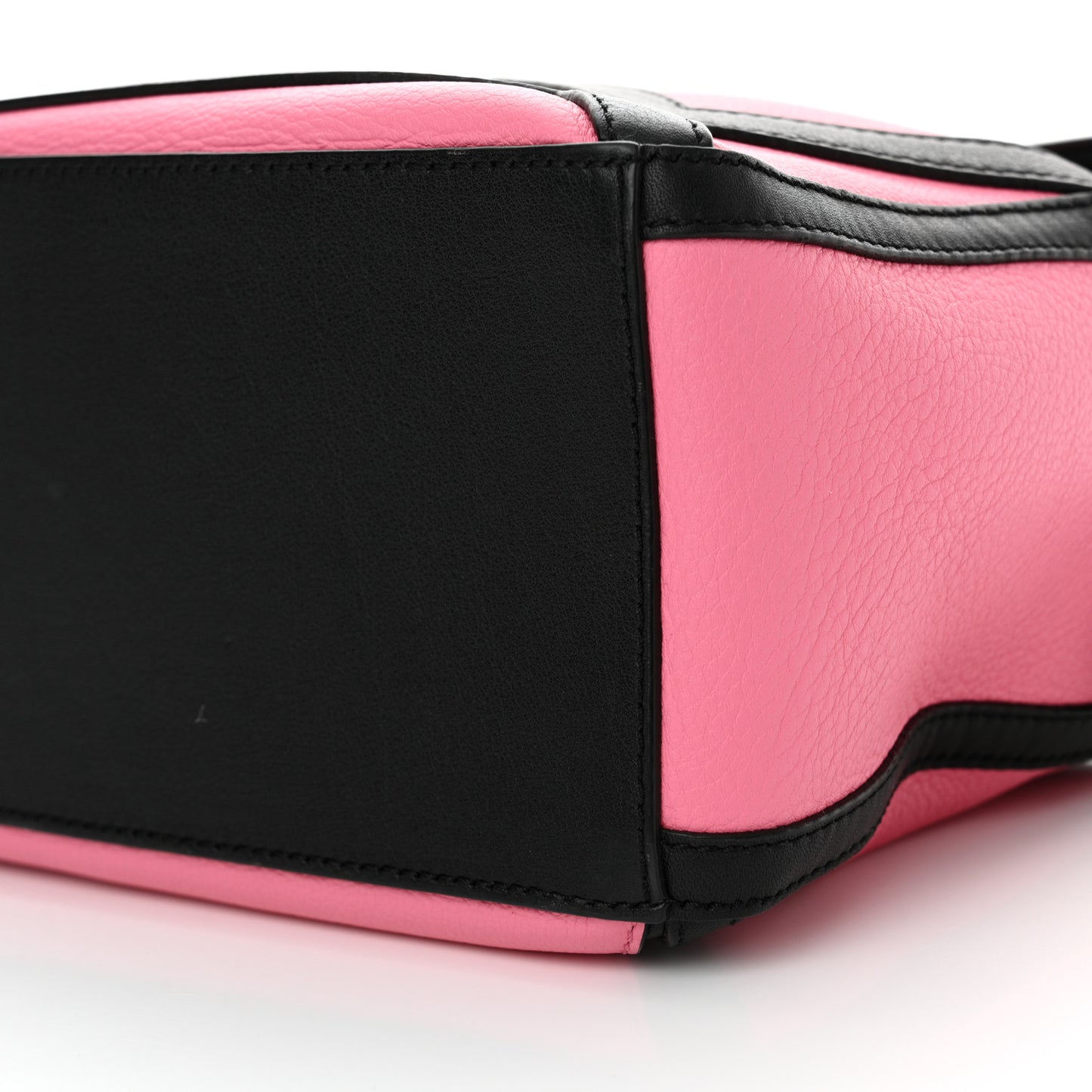 Calfskin Small Graphic Puzzle Bag Raspberry Wild Rose