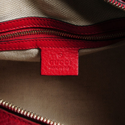 Gucci Pebbled Calfskin Medium Soho Boston Red 6 of 7