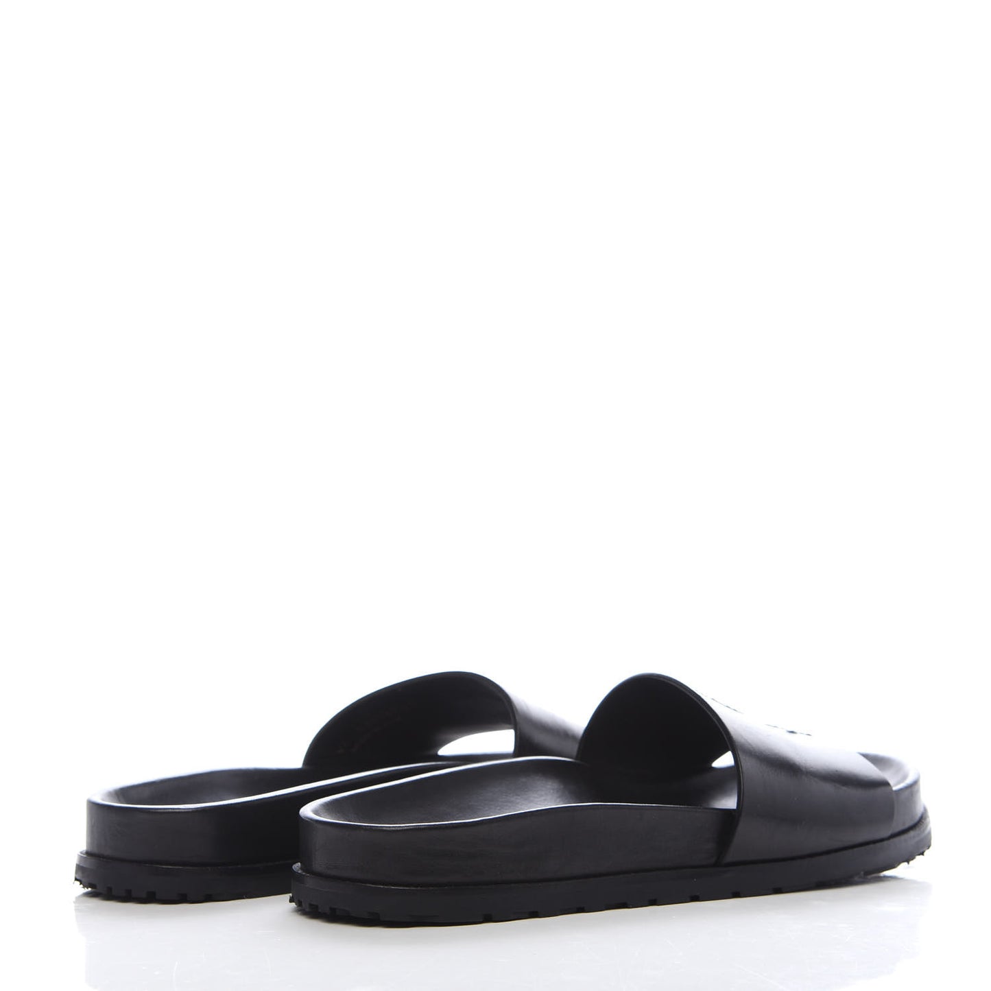 Calfskin Monogram Jimmy Joan Slide Sandals 37 Black