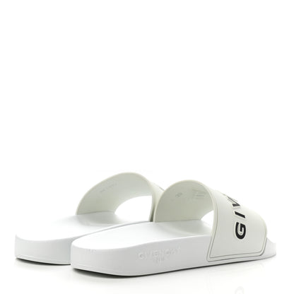 Givenchy Rubber Logo Pool Slide Sandals 9 White 8 of 14