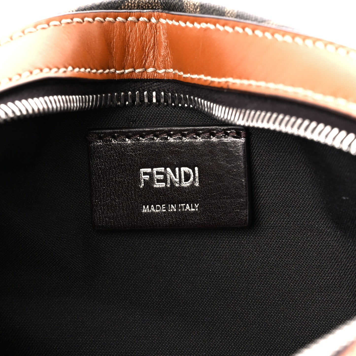 Glazed Fabric Vitello Cover FF 1974 Diagonal Bi-Color Medium Camera Case Tobacco Moro Cuoio