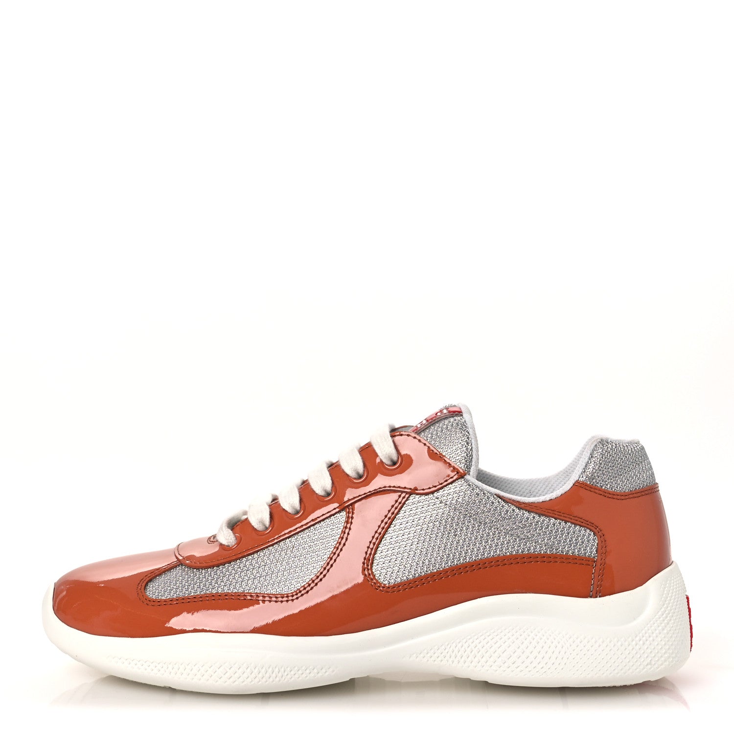 Prada Patent Technical Fabric Mens America's Cup Patchwork Sneakers 8.5 Nespola 8.5 Nespola  Argento 1 of 22