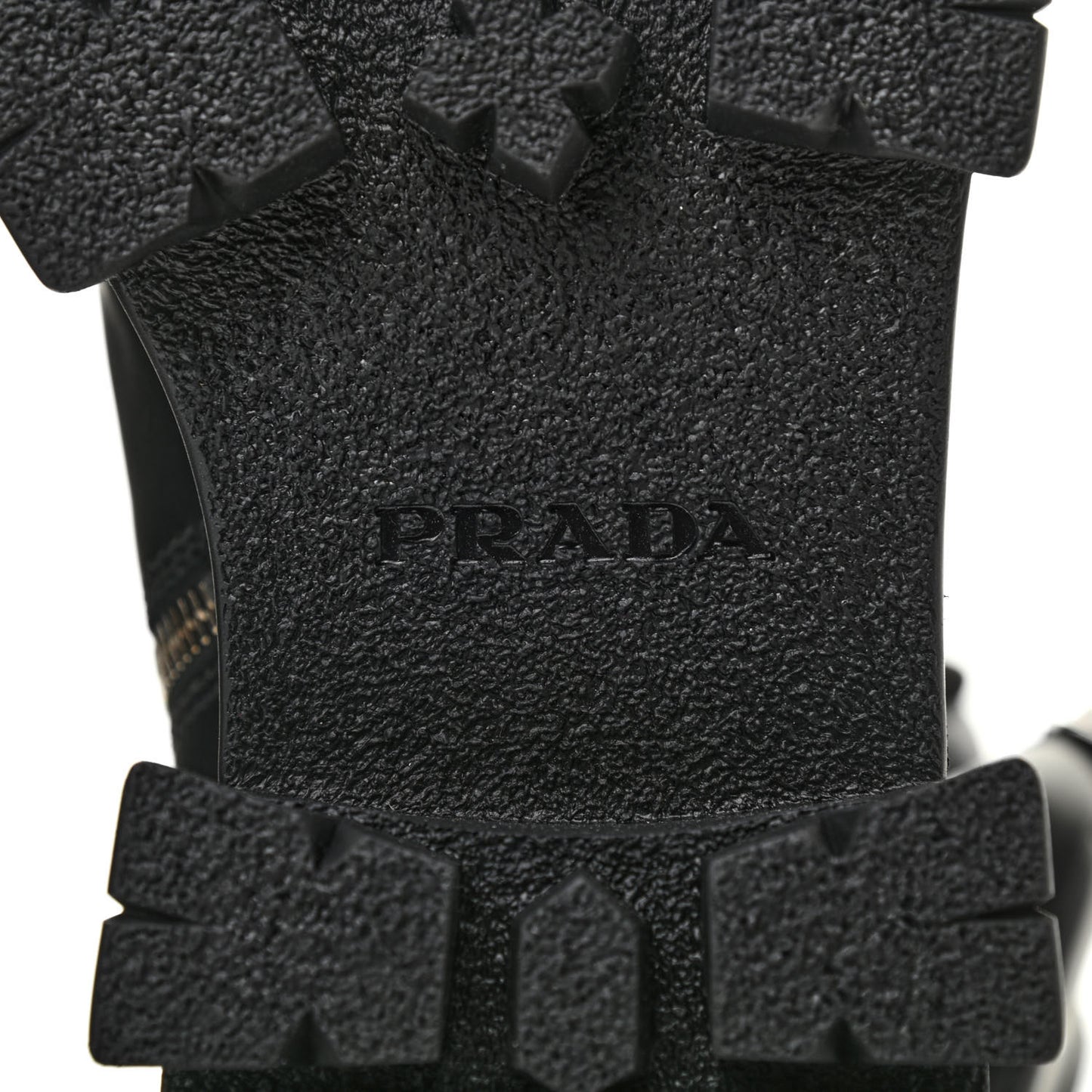 Vitello Lux Nylon Metal Triangle Logo Monolith Pouch Pocket 55mm Tall Combat Boots 39.5 Black