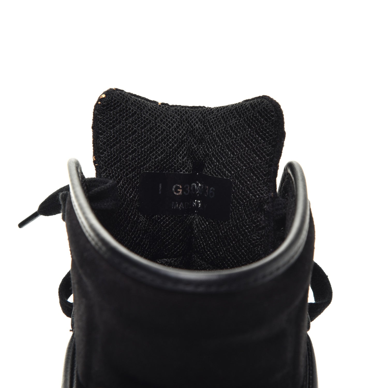 Chanel Velour Tweed CC High Top Sneakers 36 Black Gold 8 of 9