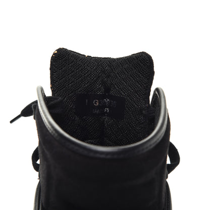 Chanel Velour Tweed CC High Top Sneakers 36 Black Gold 8 of 9