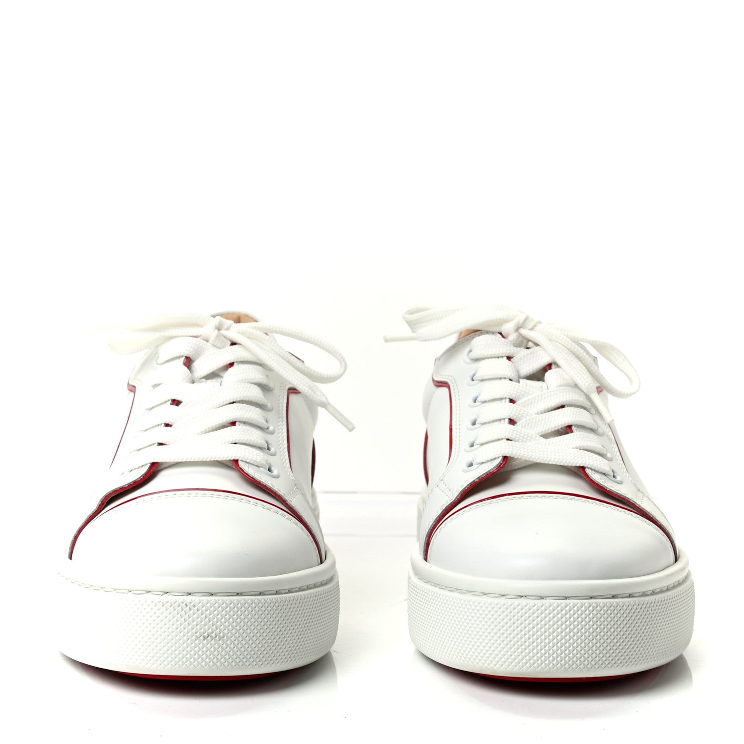Christian Louboutin Calfskin Patent Vieirissima Flat Sneakers 36.5 White Loubi 2 of 12