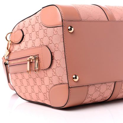 Gucci Monogram Azalea Calfskin Small Retro Interlocking G Duffle Bag Cloche Rose Pink 8 of 10