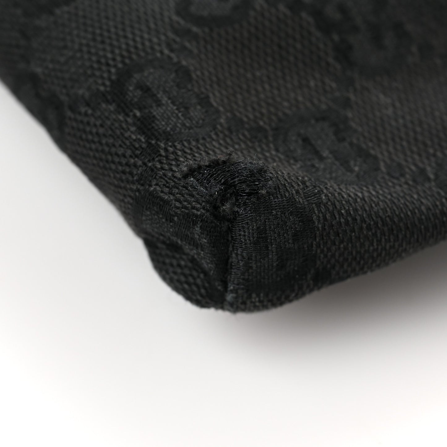 Denim Monogram Double Pocket Belt Bag Black