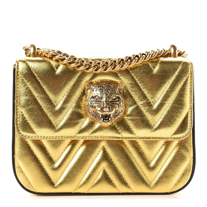 Gucci Metallic Nappa Matelasse Broadway Shoulder Bag Gold 1 of 17