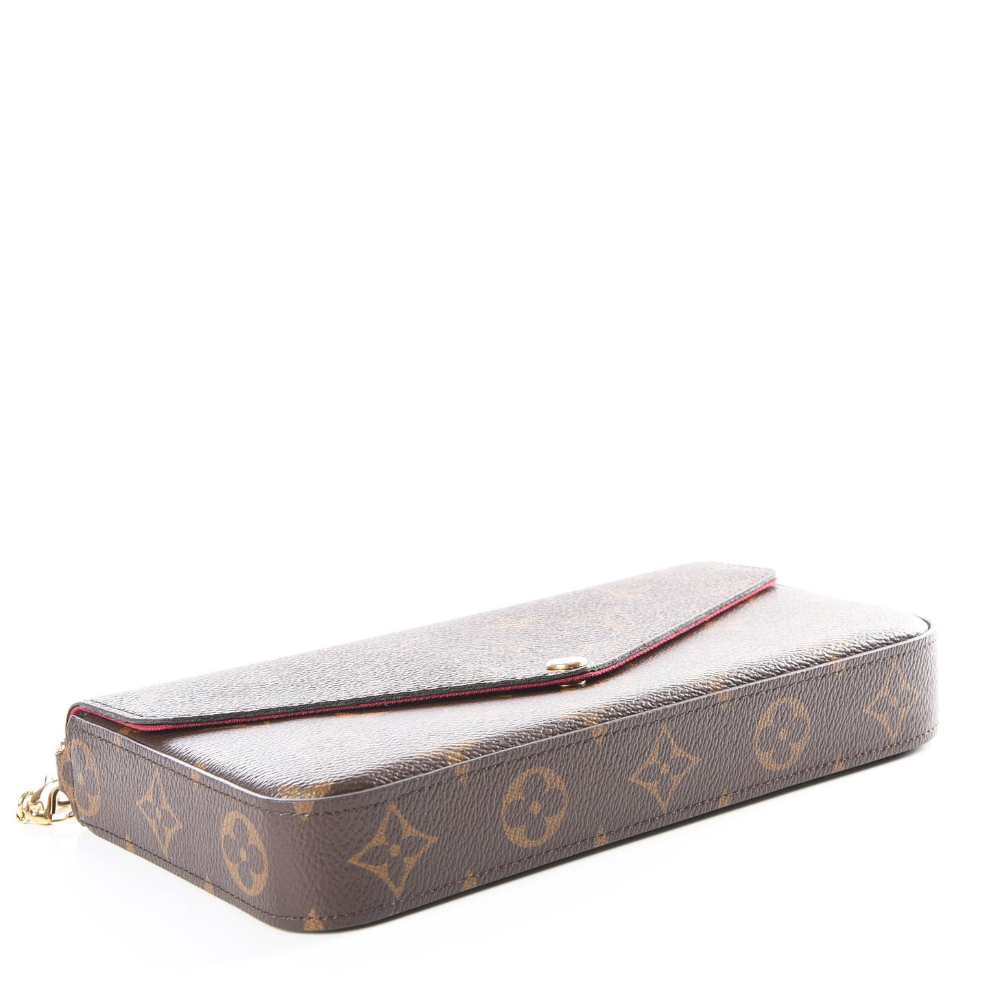 Monogram Pochette Felicie Chain Wallet Fuchsia