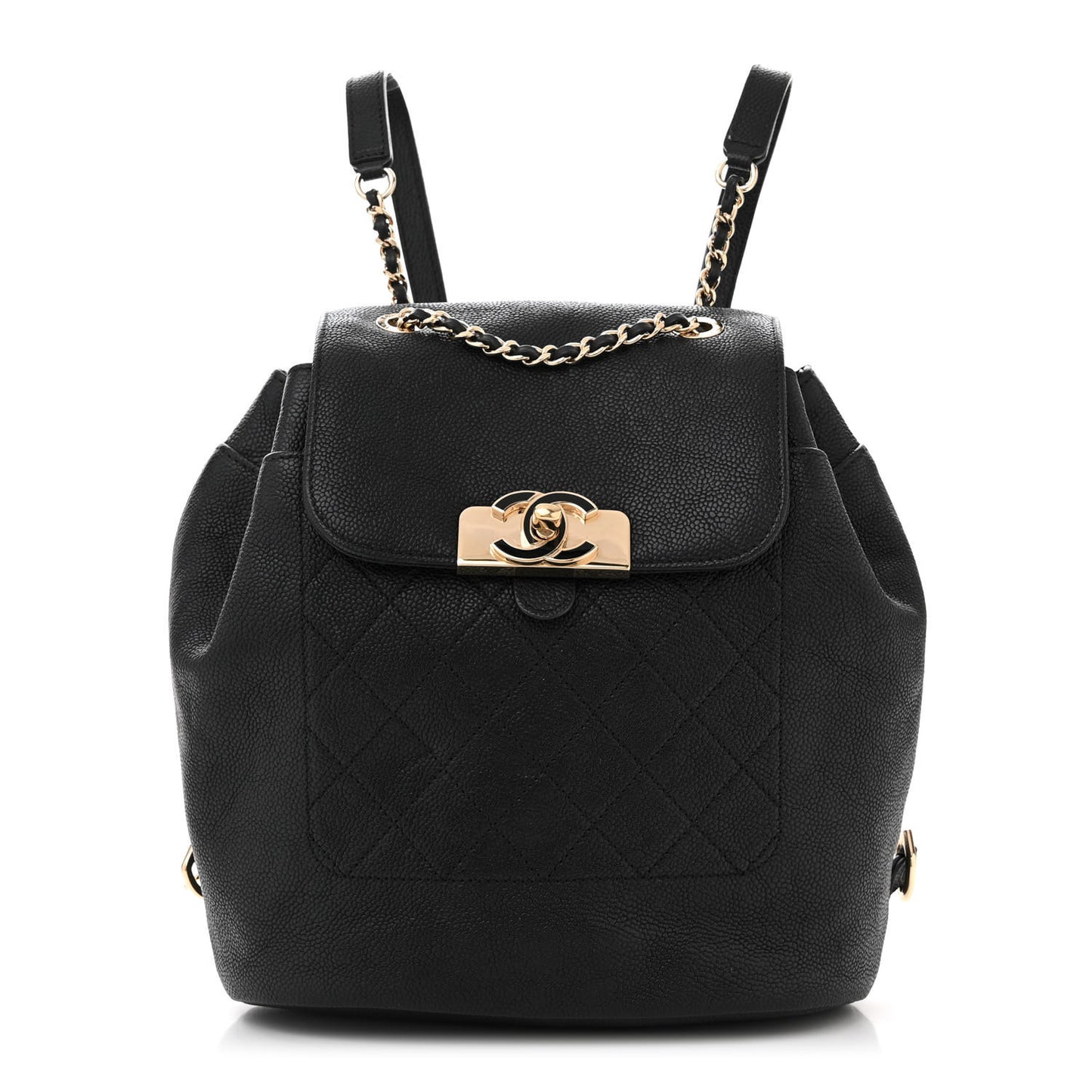 Caviar Quilted Backpack Black