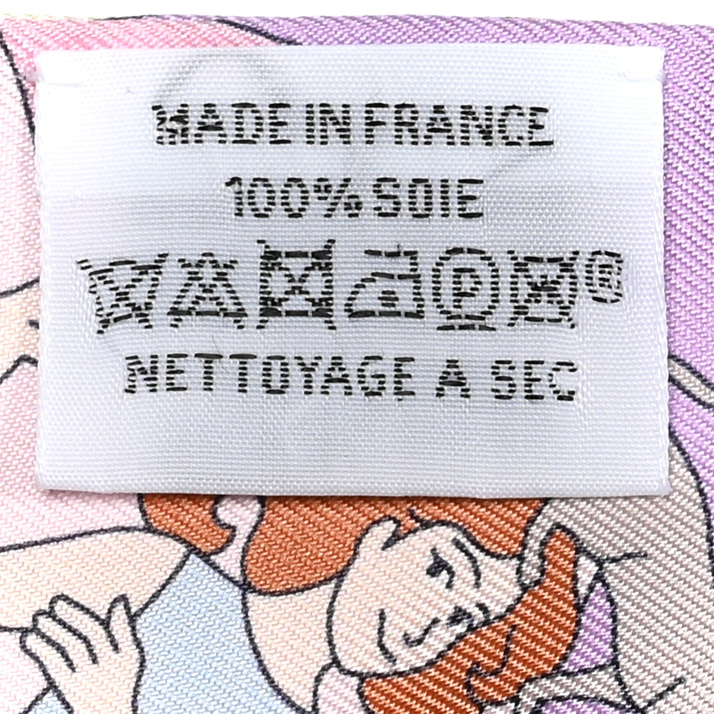 Silk Carres Volants Twilly Lilas Rose Pale Or