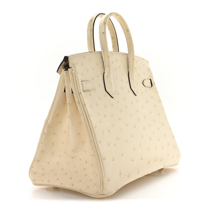 Hermes Ostrich Birkin 25 Nata 3 of 11