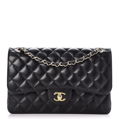 Chanel Caviar Quilted Jumbo Double Flap Black 1 of 8