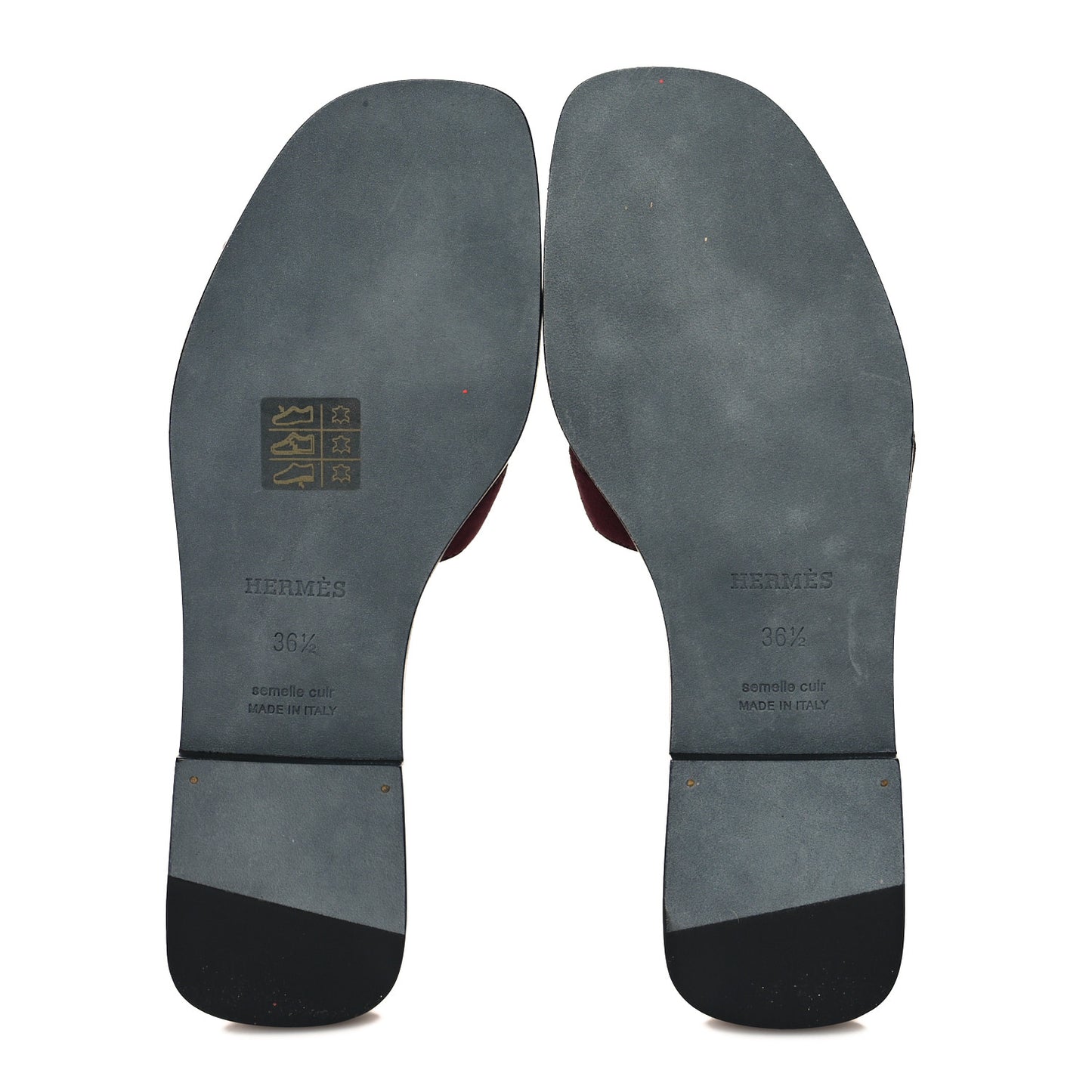Suede Goatskin Oran Sandals 36.5 Rose Rouge Marsala