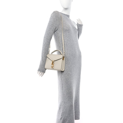 Saint Laurent Grain de Poudre Mini Classic Monogram Cassandra Top Handle Vintage White 2 of 11