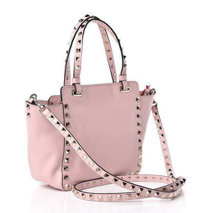 Valentino Garavani Vitello Mini Rockstud Tote Water Rose 4 of 14