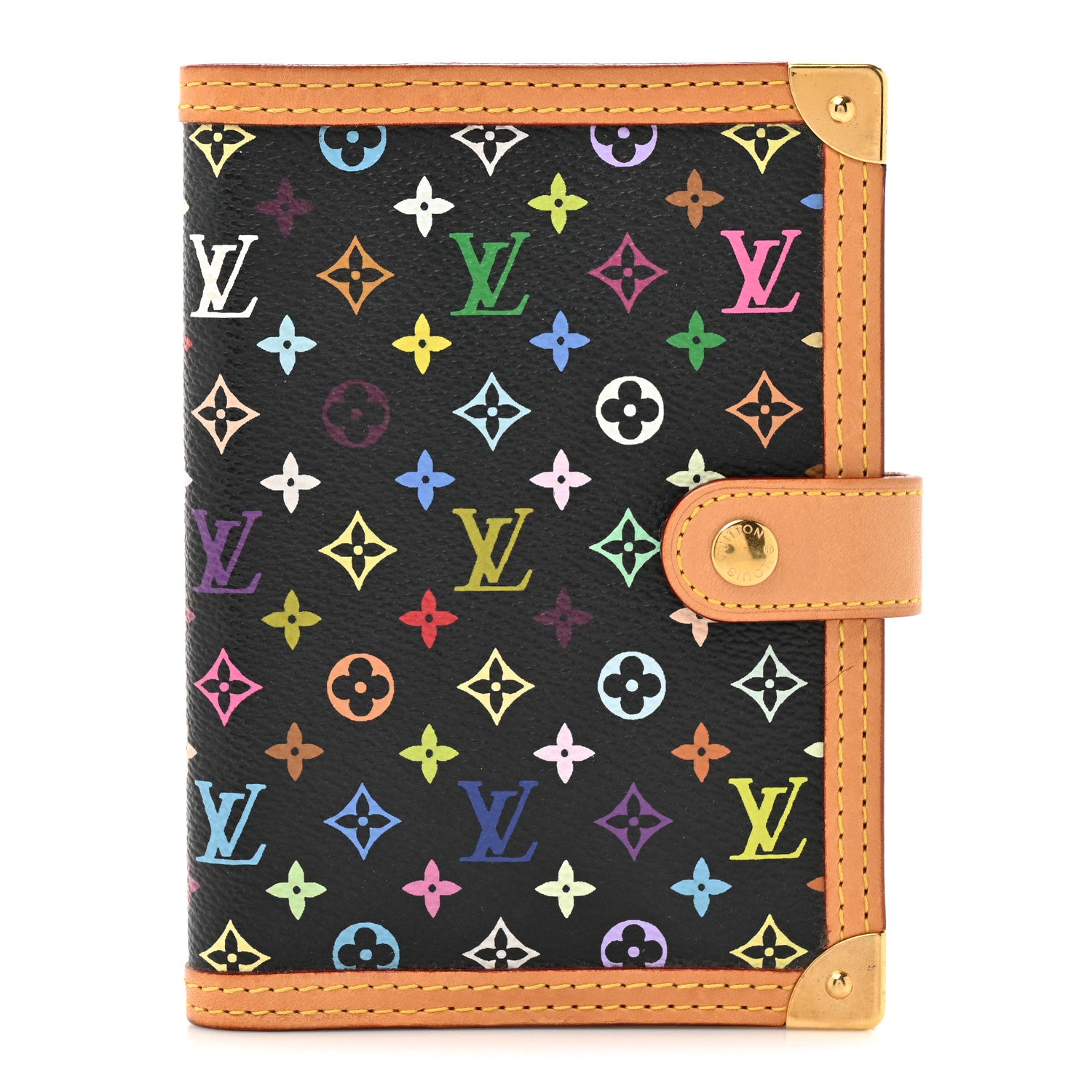 Louis Vuitton Monogram Multicolor Small Ring Agenda Cover Black 1 of 10
