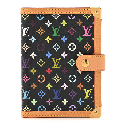 Louis Vuitton Monogram Multicolor Small Ring Agenda Cover Black 1 of 10
