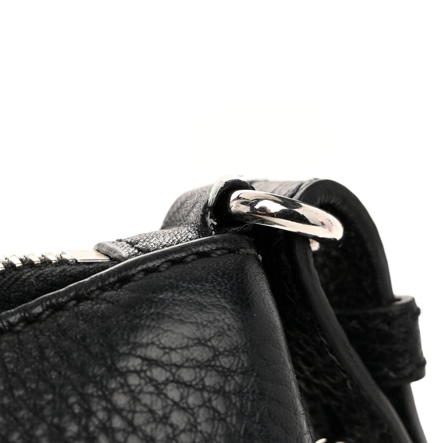 Prada Vitello Daino Soft Zippered Shoulder Bag Black 11 of 11