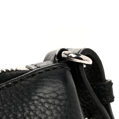 Prada Vitello Daino Soft Zippered Shoulder Bag Black 11 of 11