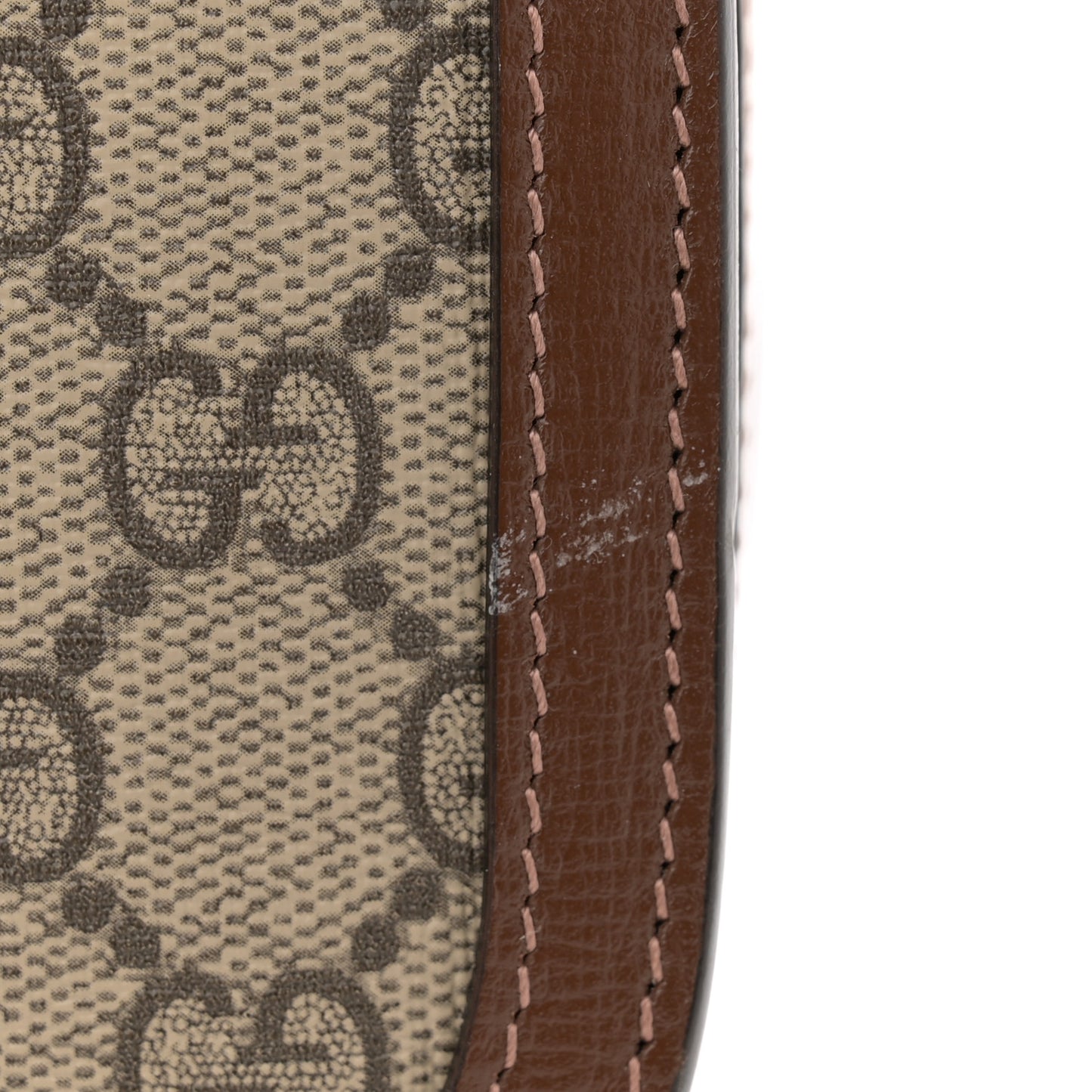 GG Supreme Monogram Horsebit 1955 Shoulder Bag Beige Brown Sugar