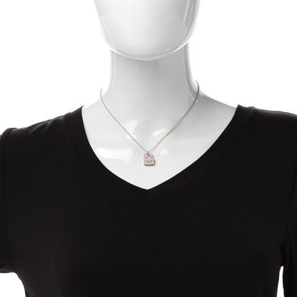 Hermes 18K Rose Gold Diamond Constance Amulette Pendant Necklace 2 of 4