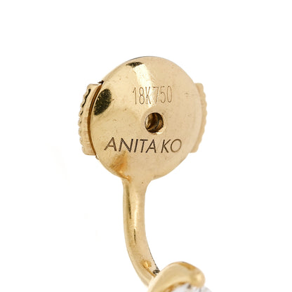 Anita Ko 18K Yellow Gold Diamond Classic Round Orbit Earrings 4 of 4