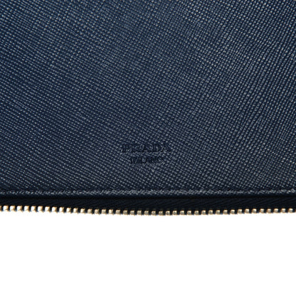 Prada Saffiano Large Zip Around Travel Wallet Bleuette 8 of 8