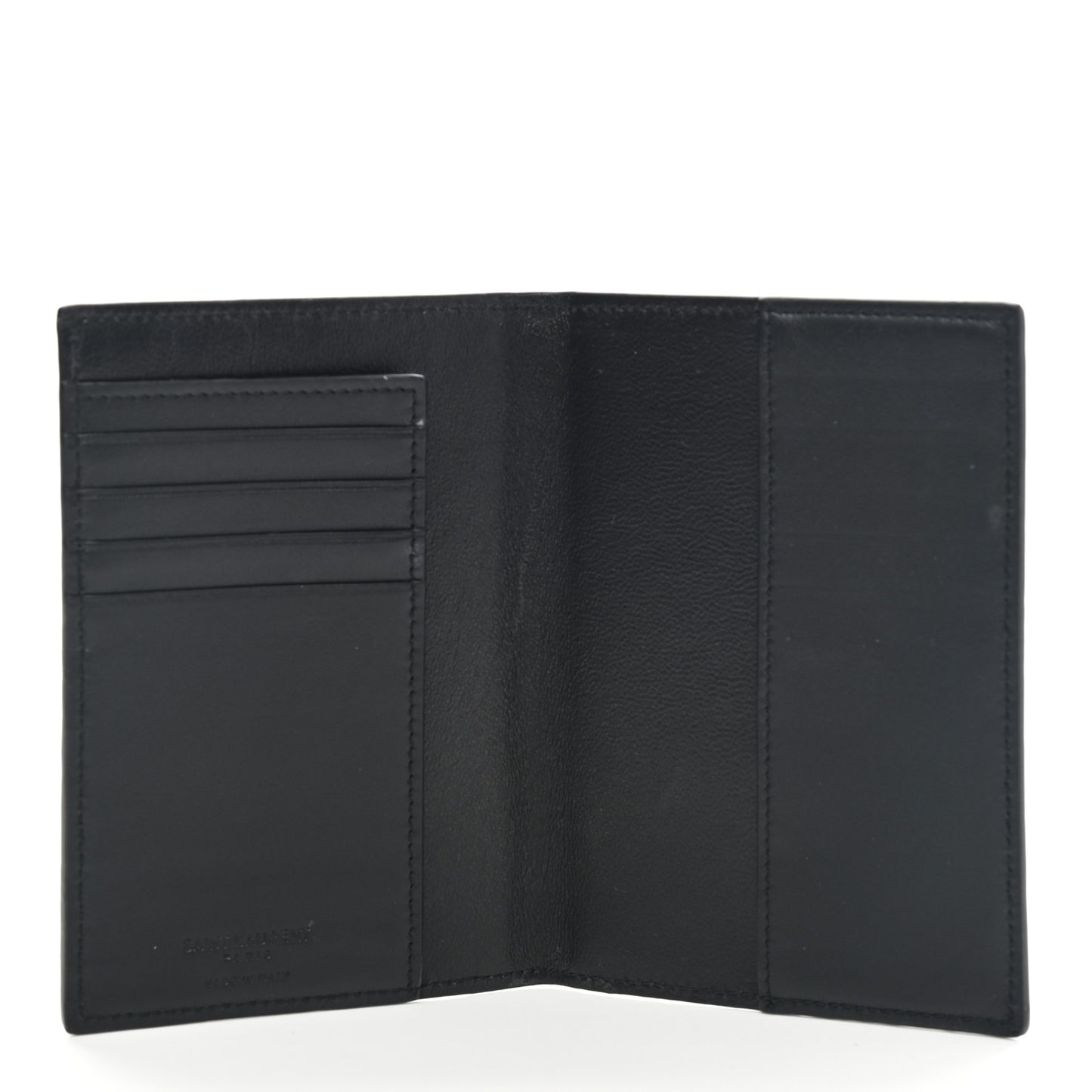 Crocodile Embossed Passport Holder Black