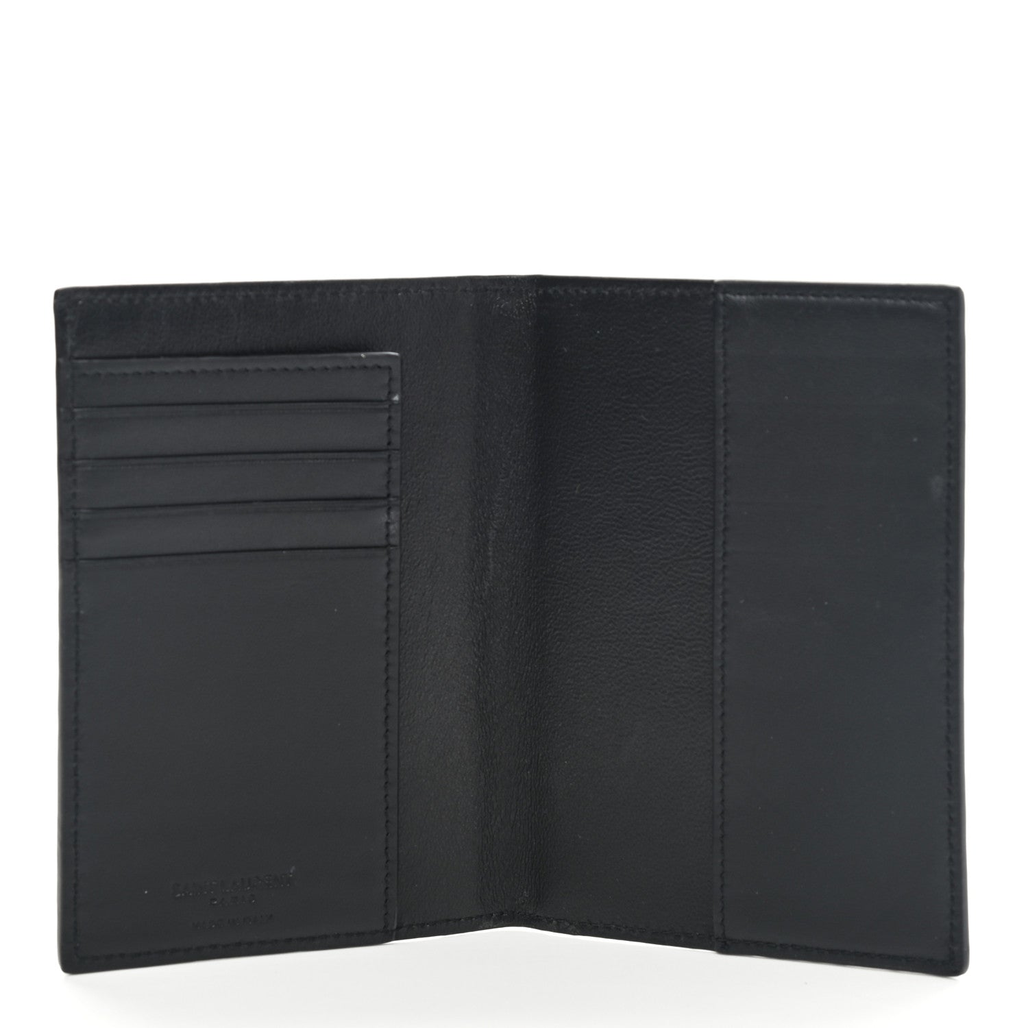 Saint Laurent Crocodile Embossed Passport Holder Black 5 of 8