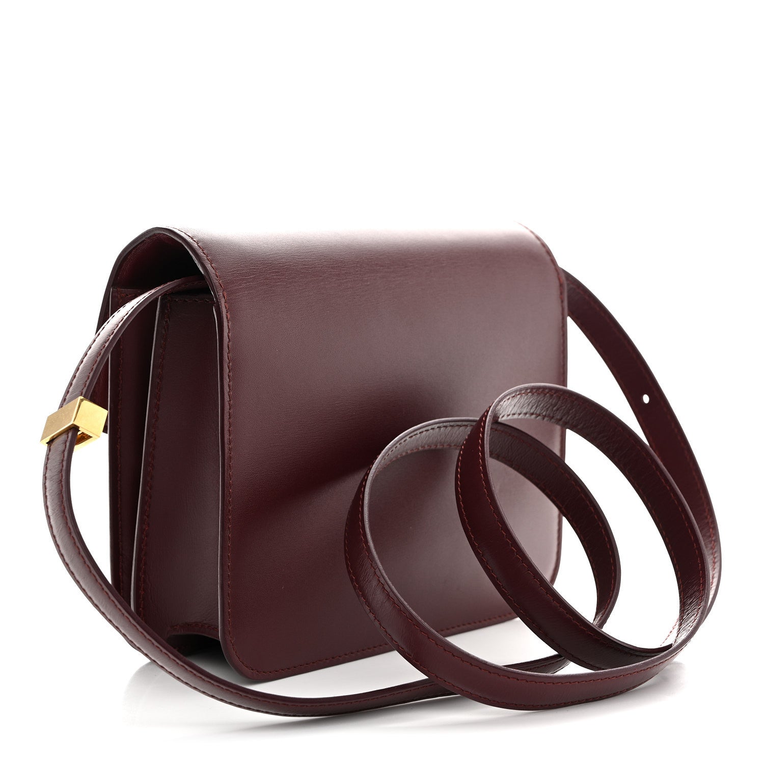 Celine Box Calfskin Teen Classic Box Flap Bag Burgundy 3 of 13