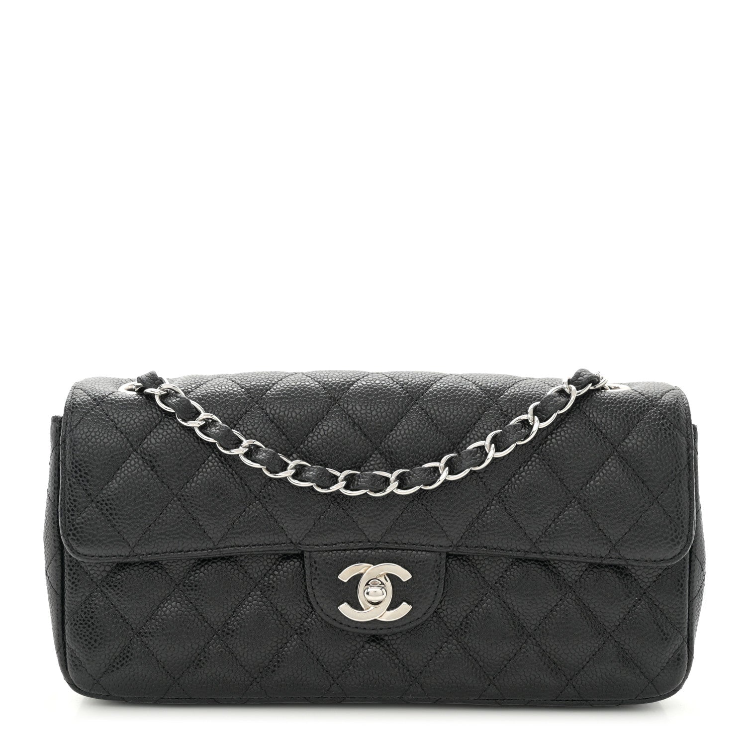 Chanel Caviar Quilted East West Flap Black 1 of 10