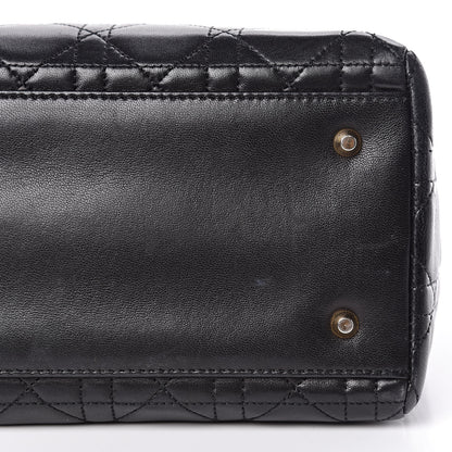 Christian Dior Lambskin Cannage Medium Lady Dior Black 10 of 10